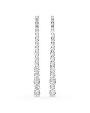 Swarovski 'Matrix Tennis' Damenausschnitt-Ohrringe aus Basis-Metall - Silber 5709257