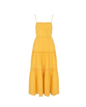 Guess Kleid Lace Up Damen gelb