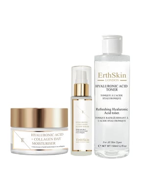 25. Erfrischende Hyaluronsäure Toner 150ml + Hyaluronsäure & Collagen Serump - 60ml + Hyaluronsäure & Collagen Tagcreme 50ml