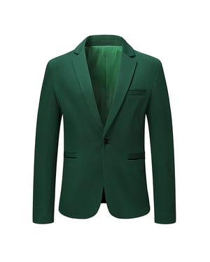 Herren Anzugjacke Slim Fit Mantel Business Alltag Blazer Grün