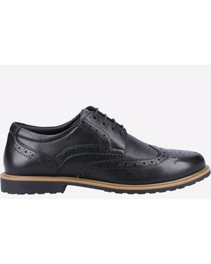 Hush Puppies Verity Leder Damen Schwarze Brogues Schuhe