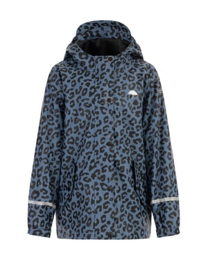Schmuddelwedda Regenjacke Mädchen Blau Grau Schwarz Leo