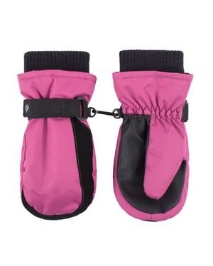 Wärmehalter - Kinder Thermofleece gefütterte Fäustlinge | Jungen & Mädchen als warme Skihandschuhe für den Winter - Pink