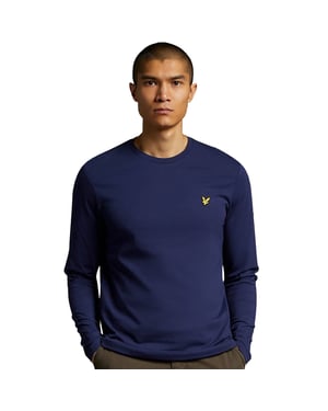 Lyle & Scott Herren Langarm-T-Shirt aus Baumwolle mit normaler Passform