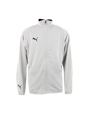PUMA Langarm Zip Up Graphic Logo Hellgrau Kids Track Jacke 650539 01