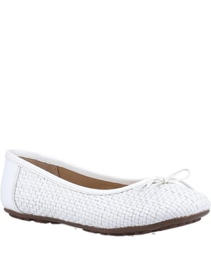 Hush Puppies Damen/Damen Ballerina Leder Pumps (Weiß)