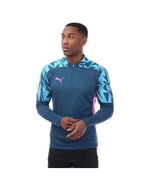 Herren Puma IndividualFINAL 1/4 Zip Top in Blau