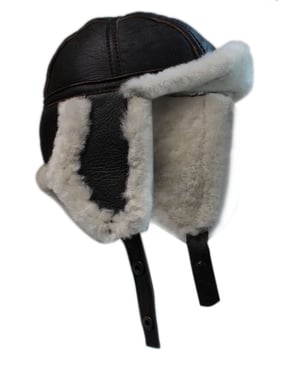 Herren RAF Aviator Schaffell B-55 Trappermütze