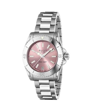 Gucci YA136401 Dive Rosa Zifferblatt Damenuhr