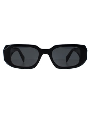 Prada Rectangle Womens Schwarz Dunkelgrau PR17WS
