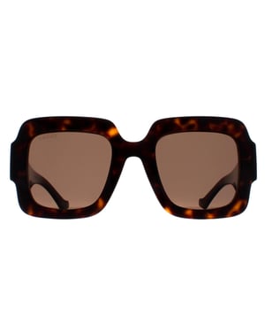 Gucci Square Damen Havanna Braun GG1547S