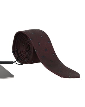 Dolce & Gabbana Cravate mince bordeaux 100% soie à motifs pour hommes