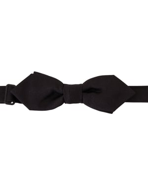 Dolce & Gabbana Elegante Schwarze Seidenfliegenkrawatte für Herren