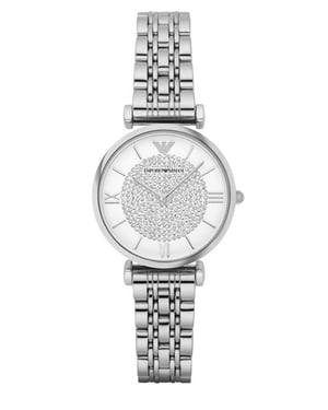 Emporio Armani Gianni T-bar Silber Damen Armbanduhr AR1925