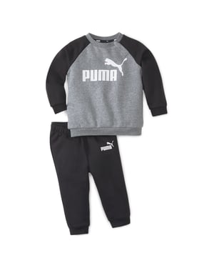 PUMA Baby Unisex Minicats Essentials Raglan Jogger Set