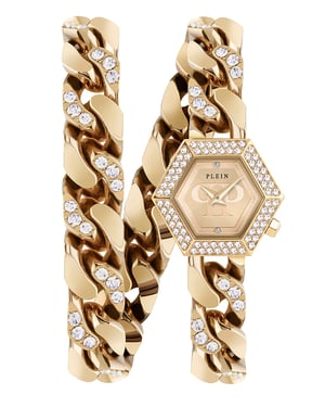 Philipp Plein The Hexagon Groumette Gold Damen Armbanduhr PWWBA0523