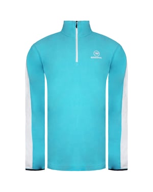 Rossignol Long Sleeve Halb -Reißverschluss Blue Herren Micro Fleece Sweaters RL3ML12 771