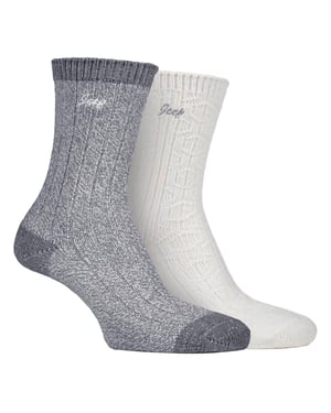 Jeep - 2er-Pack Damen Supersoft Wanderstiefel Socken