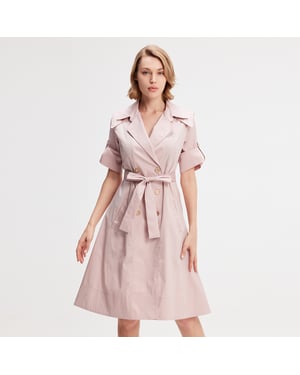 Trenchcoat-Kleid aus Baumwolle