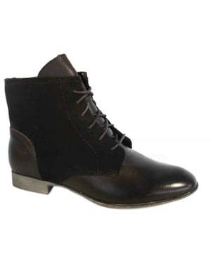 Hush Welpen Farland -Knöchel Leder dunkelbraune Stiefel Schuhe Damen H506631 B34B