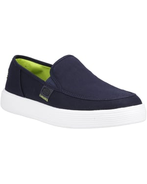 HEYDUDE Sunapee Canvas 100% Baumwolle Herren Navy/Weiß Loafers