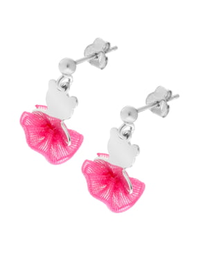 Orphelia 'Bear Bow' Tropfenohrringe aus 925er Sterlingsilber für Kinder - Silber ZO-7132