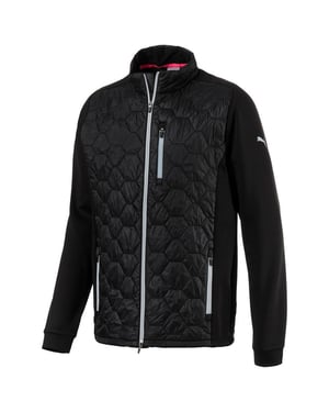 Puma Pwrwarm Dassler Herren Black Reißverschluss Primaloft Golf Jacke 576114 01