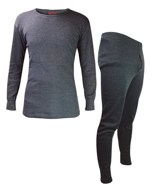 Herren Thermo-Unterwäsche-Set | Wärmespender | Winter Long Sleeve Top & Long Johns - Charcoal