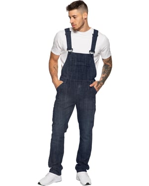 Enzo | Herren Denim Overall Latzhose - Dunkelblau