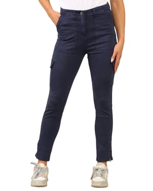 MYT Womens Cargo Chino Knöchel Grazer Hose in Navy