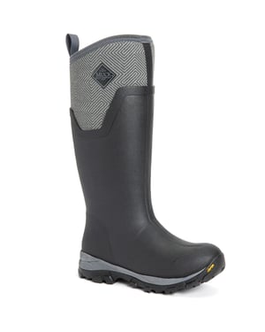 Muck Boots Arctic Ice Tall Rubber Schwarz/Grau Geometrische Gummistiefel