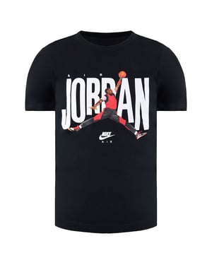 Nike Air Jordan Graphic Logo Kurzarm Crewneck Black Kids T-Shirt CZ3713 010