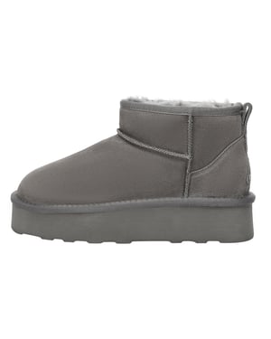 EVER AU Damen Heron Ultra Mini Plateaustiefel - Grau