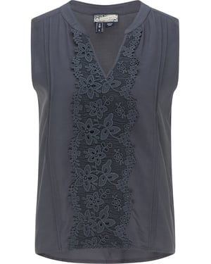 Dreimaster Spitze Damen Grau-Blau