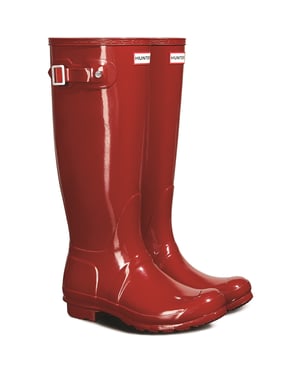Hunter Original Tall Gloss Patterned Wellingtons