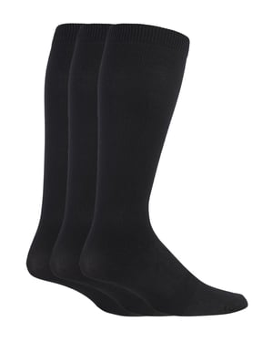 3 Paar Multipack Herren Flug Socken | IOMI | Graduated Compressions Socken für geschwollene Füße | DVT Socken für Reisen, Laufen, Radfahren - Schwarz