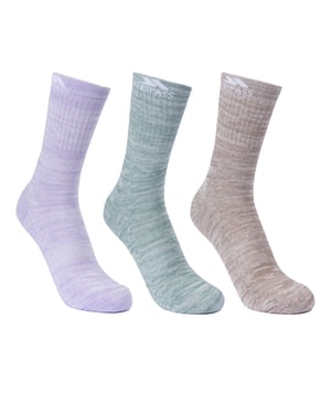 Trespass Damen Wandersocken Helvellyn, 3er-Pack (Fichtengrün/Haferflocken/ Gelsomino meliert)