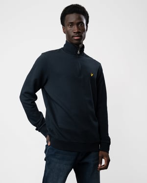 Lyle & Scott Herren Bestickter Viertelreißverschluss Sweatshirt