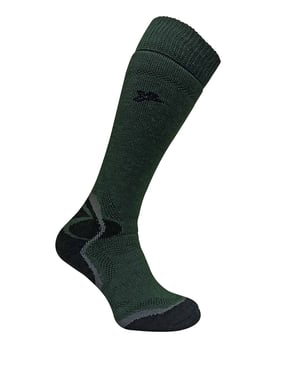 Dr Hunter - Herren Merinowolle lange Knie hoch gepolsterte Ferse grün Socken