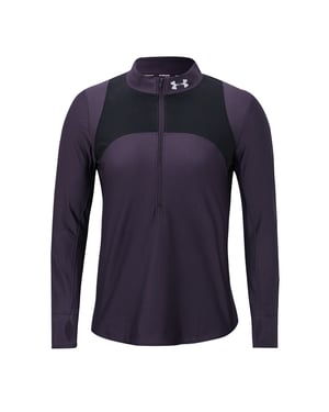 Under Armour Womens Qualifier 1/2 Reißverschluss Halbzip Top Purple 1326512 595