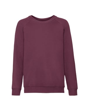 Fruit of the Loom - "Classic" Sweatshirt für Kinder Raglanärmel (Burgunderrot)