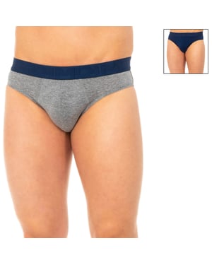 Pack-2 Slips atmungsaktives Gewebe und anatomische Front D068M Mann