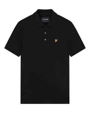 Lyle & Scott Einfarbiges Poloshirt in Schwarz