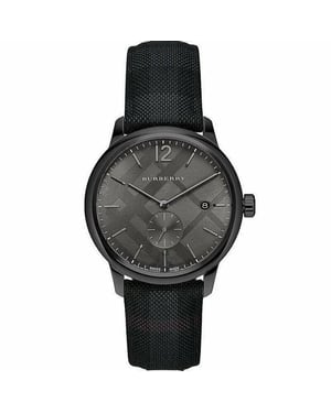 Burberry BU10010 Check gestempelt rundes Zifferblatt 40mm Herrenuhr