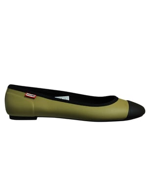 Hunter Original Ballett Damen Olivenschuhe