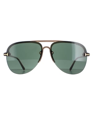 Tom Ford Aviator Herren Glänzend Hellbraun Grün Terry 02 FT1004