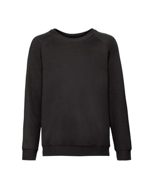 Fruit of the Loom - "Classic" Sweatshirt für Kinder Raglanärmel (Schwarz)