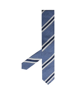 Hackett London gedruckte Neuheit Streifen Herren Blaue Krawatten