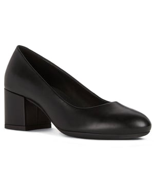 Geox D ELEANA A Leder Rindsleder Vollnarben Damen Schwarz Heels