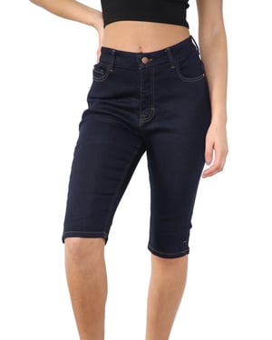 MYT Womens Magic Shaping hoch taillierte Denim-Shorts Indigo